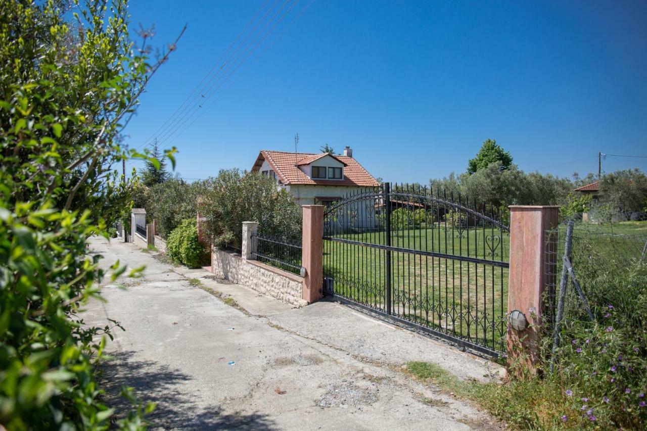 Rural Villa Private Pool, Bbq, Court ,20' Airport Nea Kallikrateia Eksteriør bilde